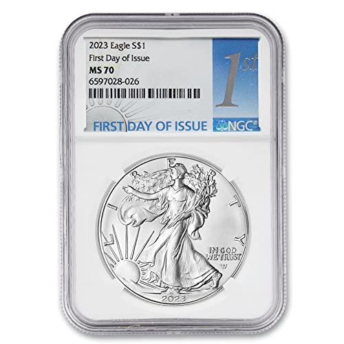 2023 1 мл Американска сребрена орел злато монета MS-70 $ 1 ms70 NGC