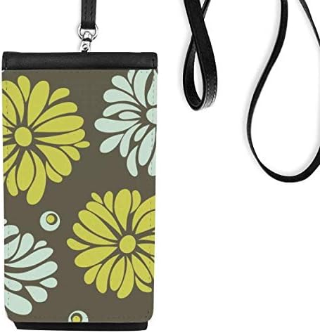Цвет жолта хризантема цвет телефонска чанта чанта што виси мобилна торбичка црн џеб