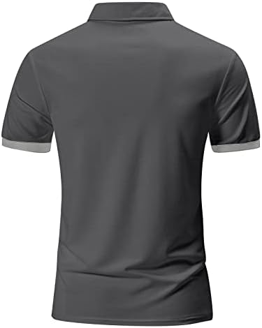 Машки кошули Rtrde Кратки ракави Мода обична цврста боја обична пролет и лето редовно вклопување поло маици за мажи