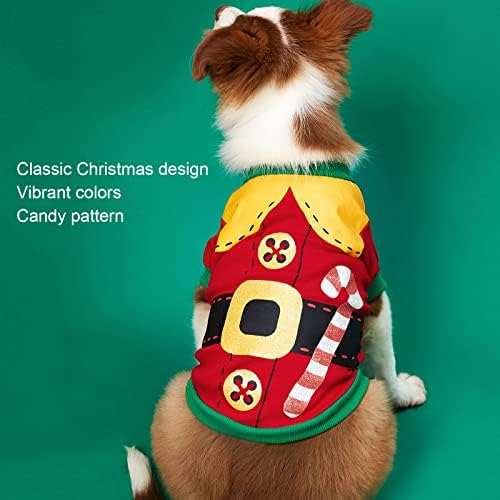 Божиќна кошула на пено куче, топло фино шиење удобно лесно да се носи мачки Божиќни носии Брзност за кучиња за кутриња