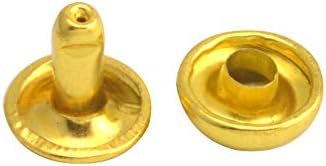 Wuuycoky златно двојно капаче за метални метални метални метални капачиња од 9мм и пост 10мм пакет од 100 комплети