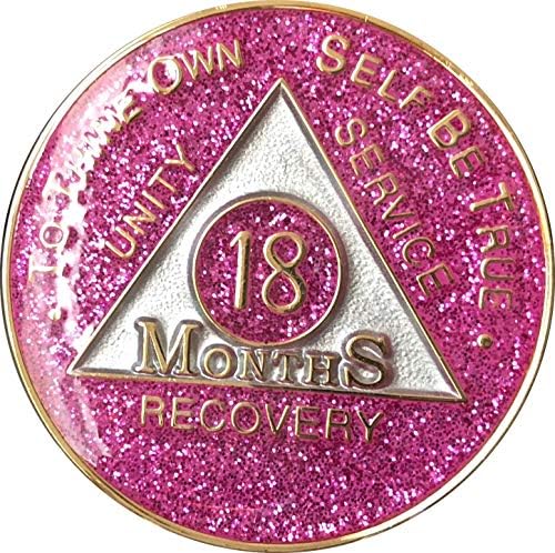 18 Месец Med Медалјон Розова Сјајот Три-Плоча Чип