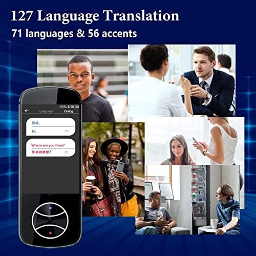 Уред за преведувач на јазик, Пренослив 127 Јазици 1500mah 3.0 Во HD Екран На Допир Инстант Паметен Преведувач, За Бизнис За Учење Патувања