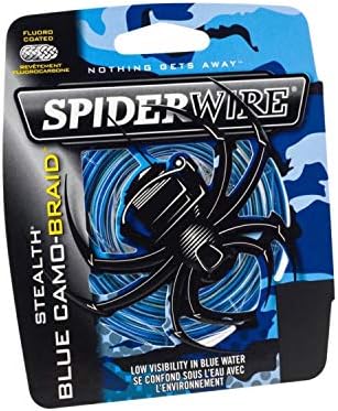 Spiderwire Stealth® Superline, Blue Camo, 30lb | 13,6 кг, 3000yd | 2743м плетенка риболов линија, погодна за солена вода и слатководни