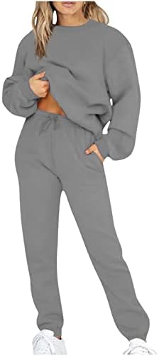 Comigeewa Sun Graphic Outerwear Setts за дами бранч 2 парче права нога обични панталони облеки за џемпери поставува тинејџерски девојки КЦ