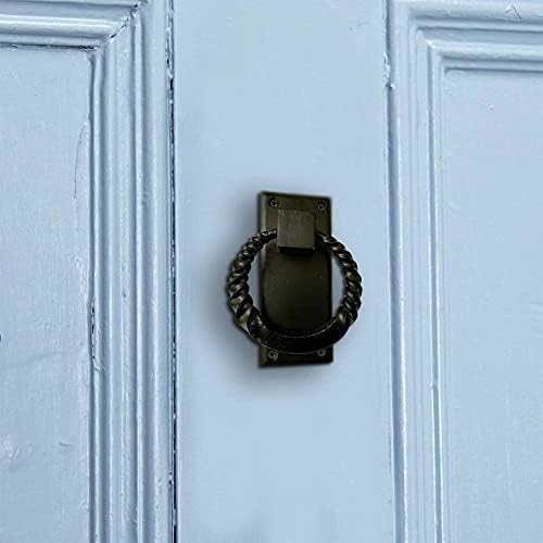Акатва „Касаи“ црна леано железо врата за влезна врата - рачно изработен црн прашок обложена леано железо врата со нокатор - надворешна домашна