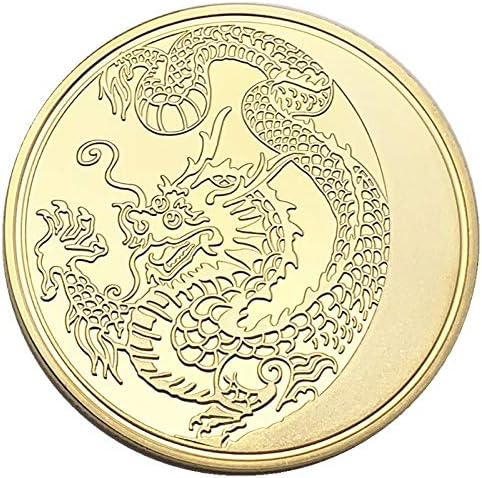 Криптовалута Руски Змеј Позлатена Комеморативна Монета Значка Хороскопски Змеј Монета Монета Животински Појас Заштитна Покривка Лична Колекционерска