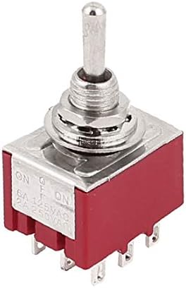 X-Dree AC 250V 2A 3PDT ONF-ON ON 9PIN LATCHING MINIATURE TOGGLE SWITCH (AS 220V за ОАЕ 2А 3ПДТ на 9pin Interruttore A Levetta