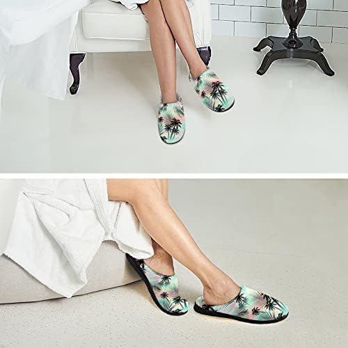 Тропски летни памучни папучи на женски памук лесни домашни чевли за домашни спални хотел