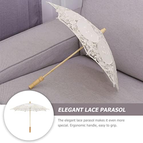 Toyvian чипка чадор за чадори- бел гроздобер свадбен чадор за фото реквизити свадбени декорации