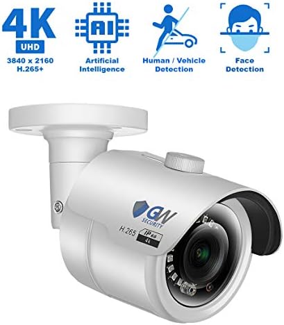 GW Security Smart AI 8 канал H.265+ POE NVR Ultra-HD 4K Систем за безбедност на камера со 8 x 4K 2160p препознавање на лице / откривање