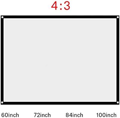 Проекција на CXDTBH 60-100 инчи преносен преклопен не-бел бел проектор за проекција на завеси Екран 4: 3