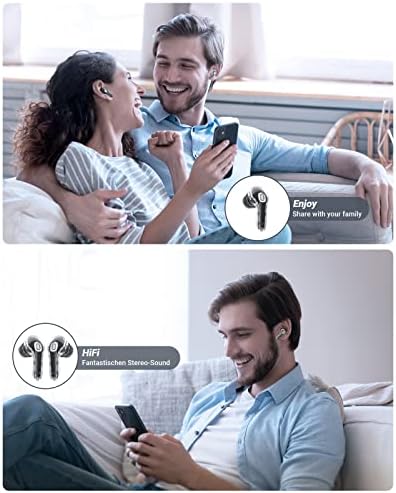 Acefast безжични слушалки Bluetooth 5.3 Слушалки LED Power Display Mini Crystal In-Er-in во ушите со уши со безжично полнење Контрола на допир