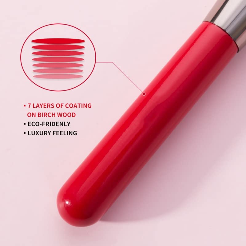 SXNBH четки за шминка за црвено око Поставете професионална природна коса за очила за коса Фондација во прав руменило за четки за четки за