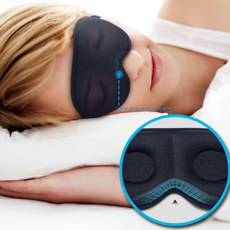 Јани Маска За Спиење, 3д Designedономски Дизајнирана Маска За Спиење, Светло Блокирање &засилувач; Маски За Спиење Со Врзани Очи За Жени,
