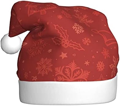 МИСТО Божиќен Елемент Црвена Божиќна Капа На Дедо Мраз, Божиќна Глава Божиќна Декорација
