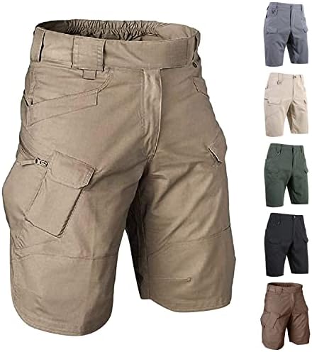 Firero Cargo шорцеви за мажи Брзи суви шорцеви за пешачење на отворено летни цврсти бои случајни тактички шорцеви со повеќе џебови