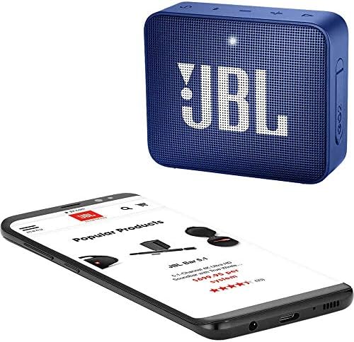 JBL GO2 преносен Bluetooth звучник со батерија што се полни, водоотпорен, вграден звучник, сина