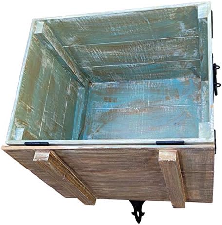 Адонаи хардвер гроздобер дрвен пиратски богатство декоративно цврсто рачно изработено кутија за багажникот на градите со антички додатоци од леано железо за скла