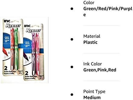 R2 Blast Gel Rollerball 0,7 mm во боја на гел во боја: 4 артикли, вклучувајќи пенкала за гел во следниве бои: зелена/црвена/розова/виолетова