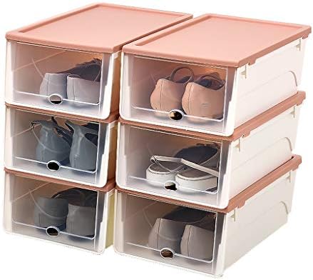 FACMAS чевли решетката за складирање кутија за складирање транспарентна пластична решетка за чевли