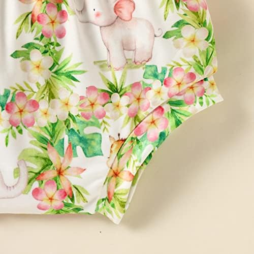 Grnshts бебе девојче лето облека цвет печати кратки ракави маици врвови на цветачи шорцеви за глава за новороденчиња