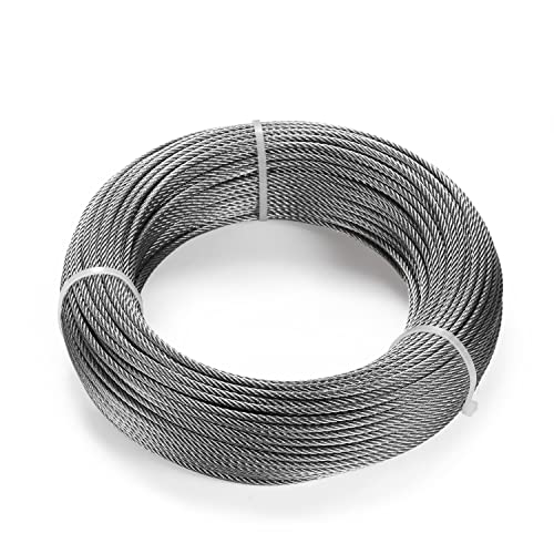 Steel DN Mate 1/8 жица од кабел од не'рѓосувачки челик за челичен кабелски комплет, 100 метри T316 јаже од жица од не'рѓосувачки челик, јачина