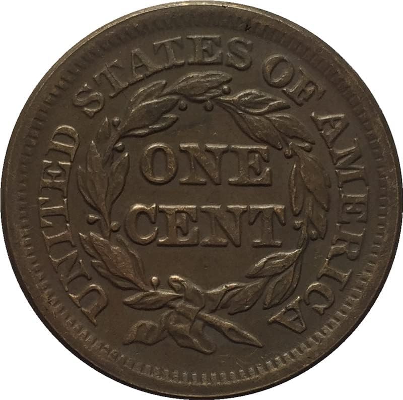 27,5мм стари 1844/81 Американски монети бакарни монети антички занаети странски комеморативни монети