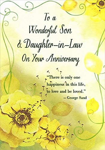 Дизајнер Поздрав Една среќа во овој живот: Georgeорџ Сенд цитираат годишнина од свадбата за честитки за синот и снаата
