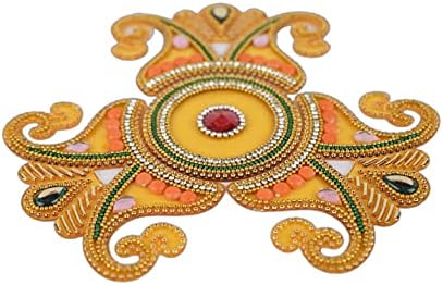 Рачно изработени украсни декоративни декоративни декорации Дивали Ранголи.