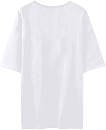 Денот на Денот на Денот на Свети Патрик, Аколспнси, за жени 2023 година со кратки ракави опуштени блузи со брод на вратот на вратот за