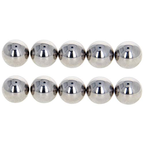 Bettomshin 10 парчиња 0,63inch/ 16mm топки за лежишта, топки за лежишта со прецизен челик G10, HRC58 ~ 62 челична топка Висока