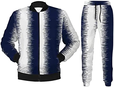 Менс зимска обична улица ткаени јакна јакна панталони градиент лента со две парчиња сет за мажи костумска јакна