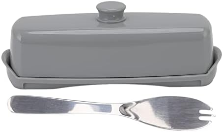 Фит Пластична Кутија, Компактна Кутија За Складирање Сирење Со Голем Капацитет Со Нож За Капак Погодна За Домашен Кујнски Фрижидер