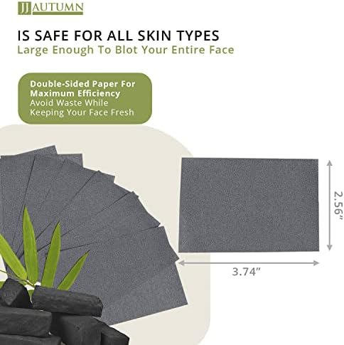 Jеј есен природен бамбус масло од јаглен што ги апсорбира ткивата - Лесно носење и извадете дизајн - Премиум хартија за размалување на маслото