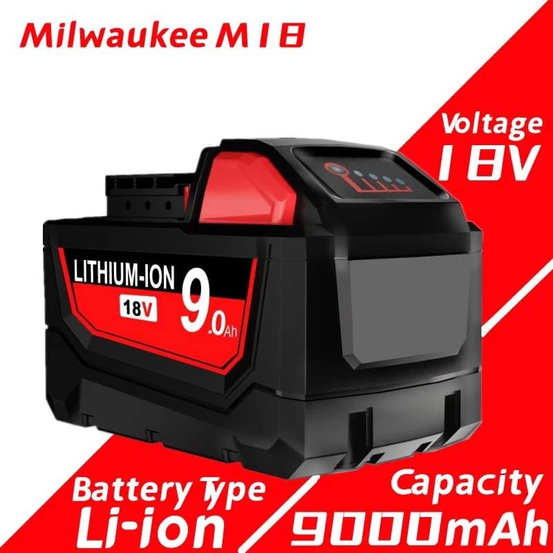 Lefeiyi 9000mah M18 Волт батерија за Milkwaukee 18V 48-11-1852 48-11-1850 48-11-1862 M18B2 M18B4 M18BX L50 48-11-1828 Батерии