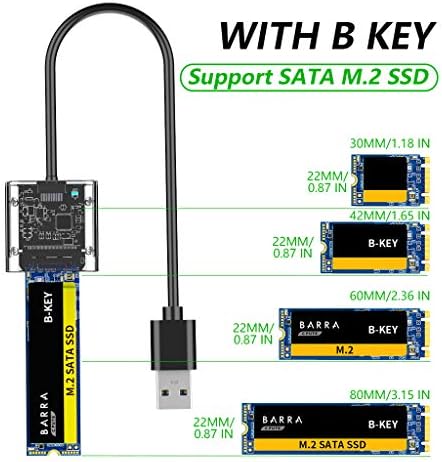 Feifanzhe Алатка-Слободен USB 3.1/3.0 До M. 2 Ngff SSD Прилог Адаптер, Поддршка Uasp Трим За M2 SATA NGFF За B Клуч/B+M Клуч-FM2SU-T