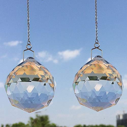 Suncatcher Crystals Ball Prism Window Window Rainbow Maker со ланец за лесно висечки пакет 40мм 2