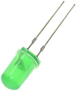 Kigauru LED диоди 100 парчиња 5мм дифузна зелена LED диода натопи со широк широк агол низ дупката 2 пински LED светло за емитување
