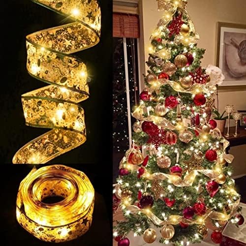 Среќни Божиќни украси за куќа, 5 милиони ленти за Божиќни украси за новогодишни украси за дома 2022 лакови Стринг светла Нова Година 2023 година