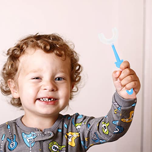 Doitool u- облик на четкички за заби цртани деца четки: 2 парчиња силиконски чистење четка за заби со четка за заби за заби деца