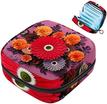 Торба За Складирање Санитарни Салфетки, Торба За Период, Торбичка За Санитарна Подлога, Мала Торба За Шминка, Цвет Од Пеперутка Исечена На