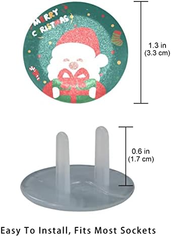 Обвивки за приклучок за излез, безбедносни капачиња за електричен заштитник спречуваат опасност од шок, симпатична Божиќ Дедо Мраз