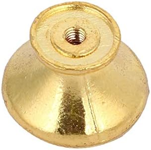 Фиока за шкаф со х-гасови единечна дупка тркалезна форма влечење рачки на рачки златен тон 25x20mm 2 парчиња (Cajón del Armario de un