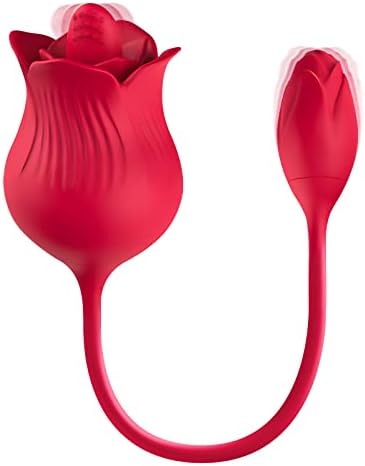 Роза за возрасни играчки вибрирачки приклучок за задник, G Spot & Anal Vibrator Bipple Licker, 4 во 1 клиторичен стимулатор анален