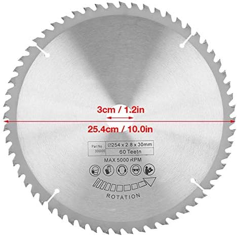 Xucus carbide кружен TCT сечење диск за метално дрво пластика 25430мм 60 заби за сечење пластика од метално дрво