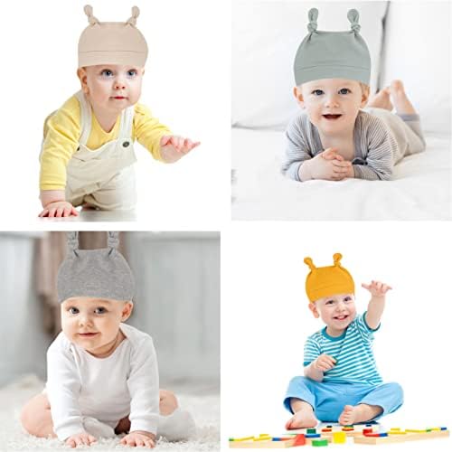 Зурлефи новородени капи за момчиња, зајачко бебе капа за 0-12 месеци, бебе девојки бени капа за капи за деца за новороденчиња
