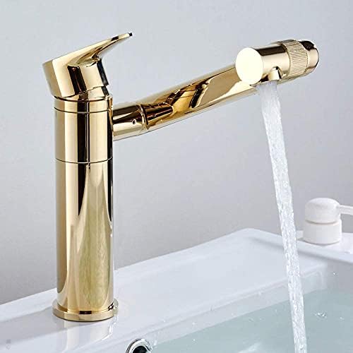 Faucet Xyyxdd, единечна дупка бања Полиран златен бакар-мијалник-мијалник