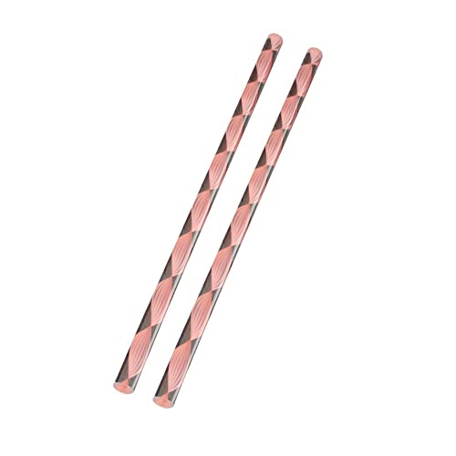 Fielect 2pcs розова извртена линија акрилна тркалезна шипка стандардна толеранција од 10мм дијаметар лесна висина од 250мм