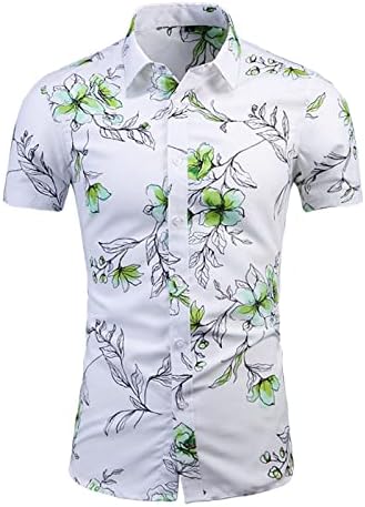 2023 лето Нова кошула за мажи цврста тенок фит кошула лабава голема машка маица за кратки ракави за мажи за мажи
